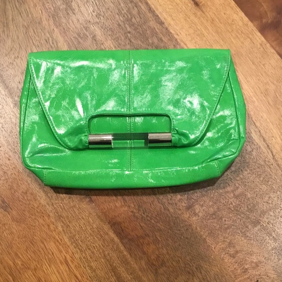 Lulu Townsend Shiny Green Clutch - Picture 1 of 4